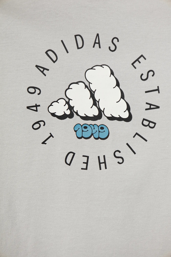 Dětské bavlněné tričko adidas šedá JI6687