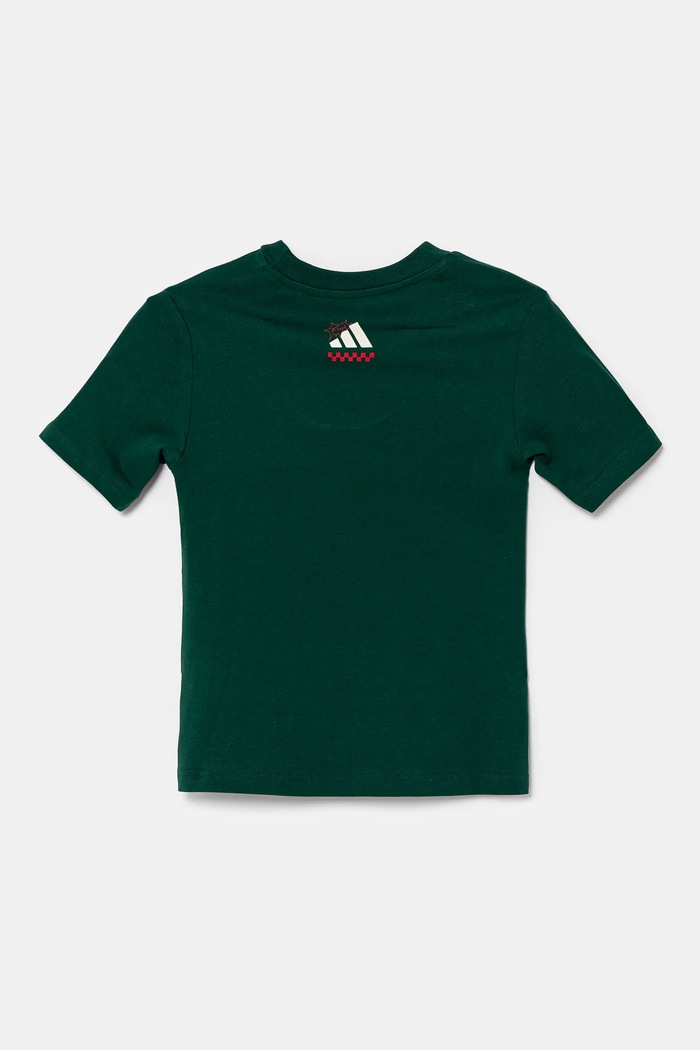 Chłopiec adidas t-shirt bawełniany dziecięcy JI6676 zielony
