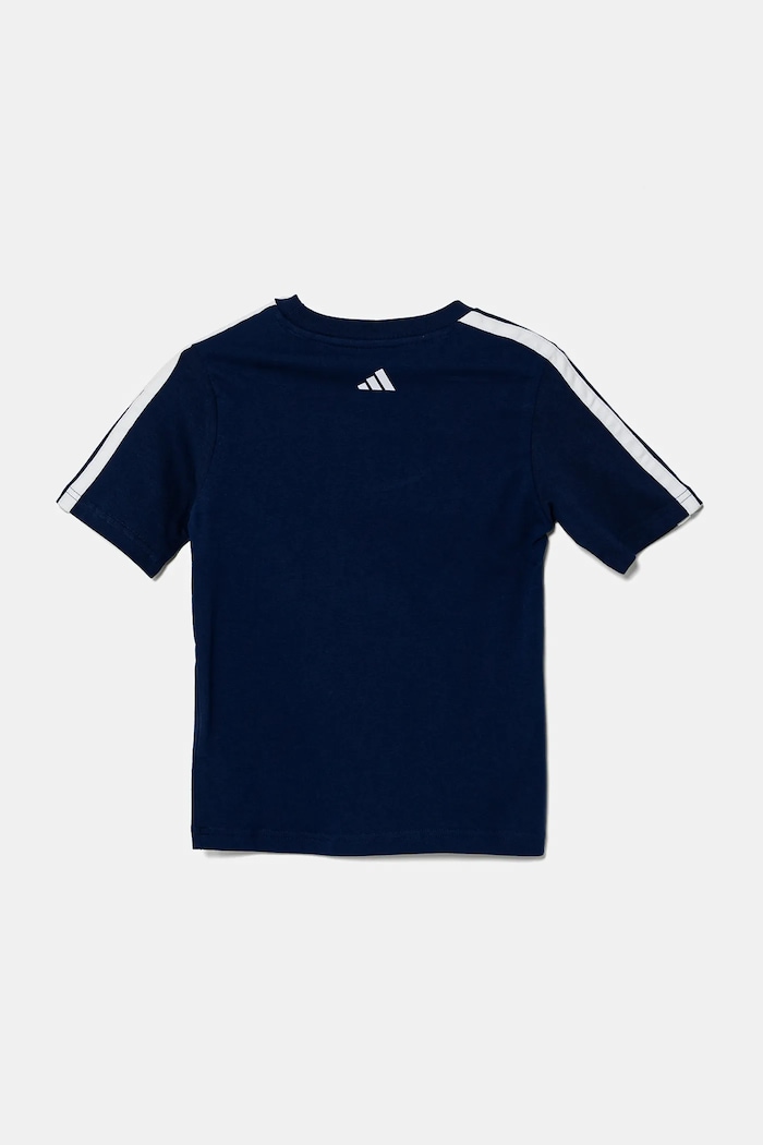 adidas t-shirt bawełniany dziecięcy JL6138 granatowy SS26