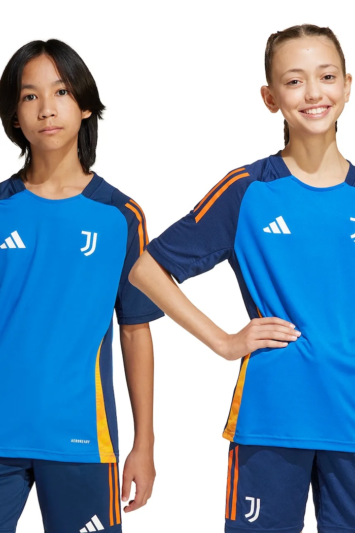 adidas Performance tricou copii print albastru JE4305