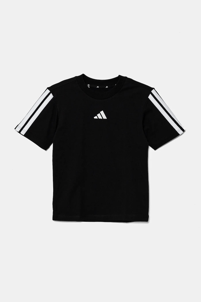Βαμβακερό μπλουζάκι adidas JD6487 μαύρο SS25