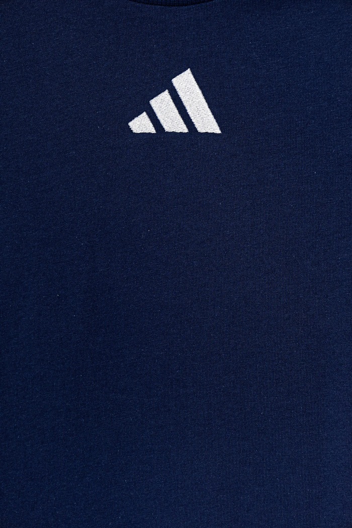 Детска памучна тениска adidas тъмносин JY0613