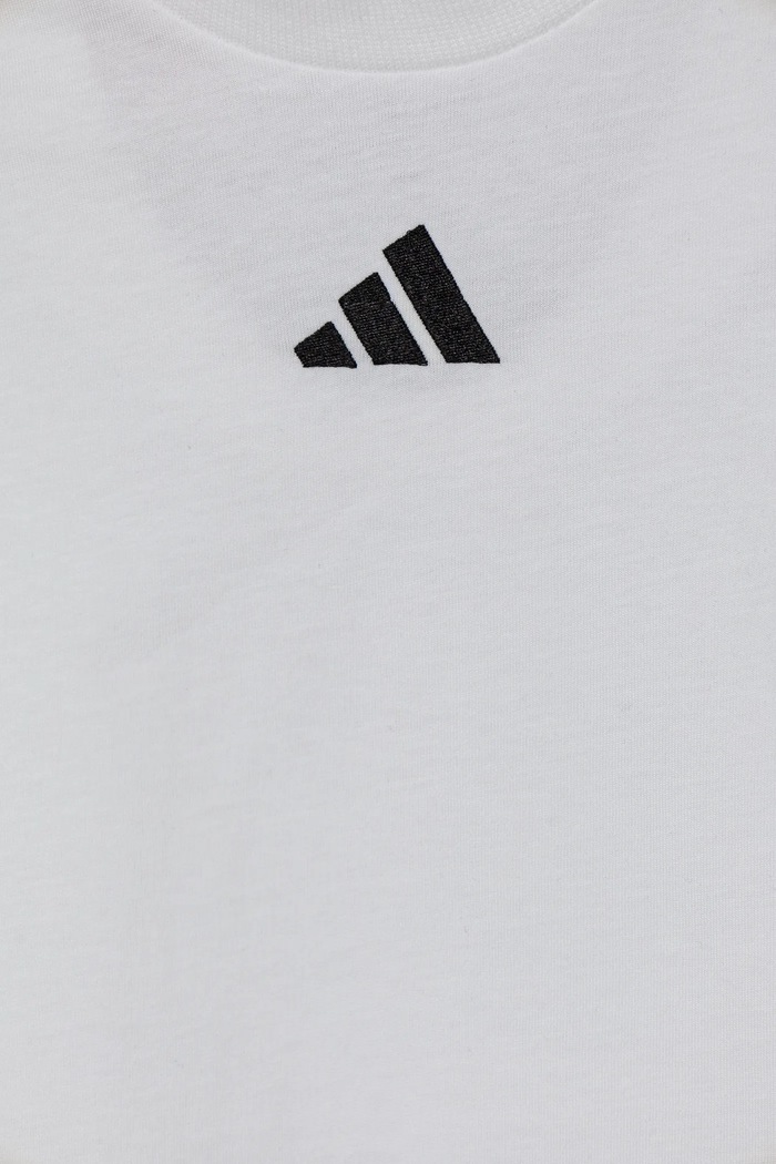 Detské bavlnené tričko adidas biela JC9774