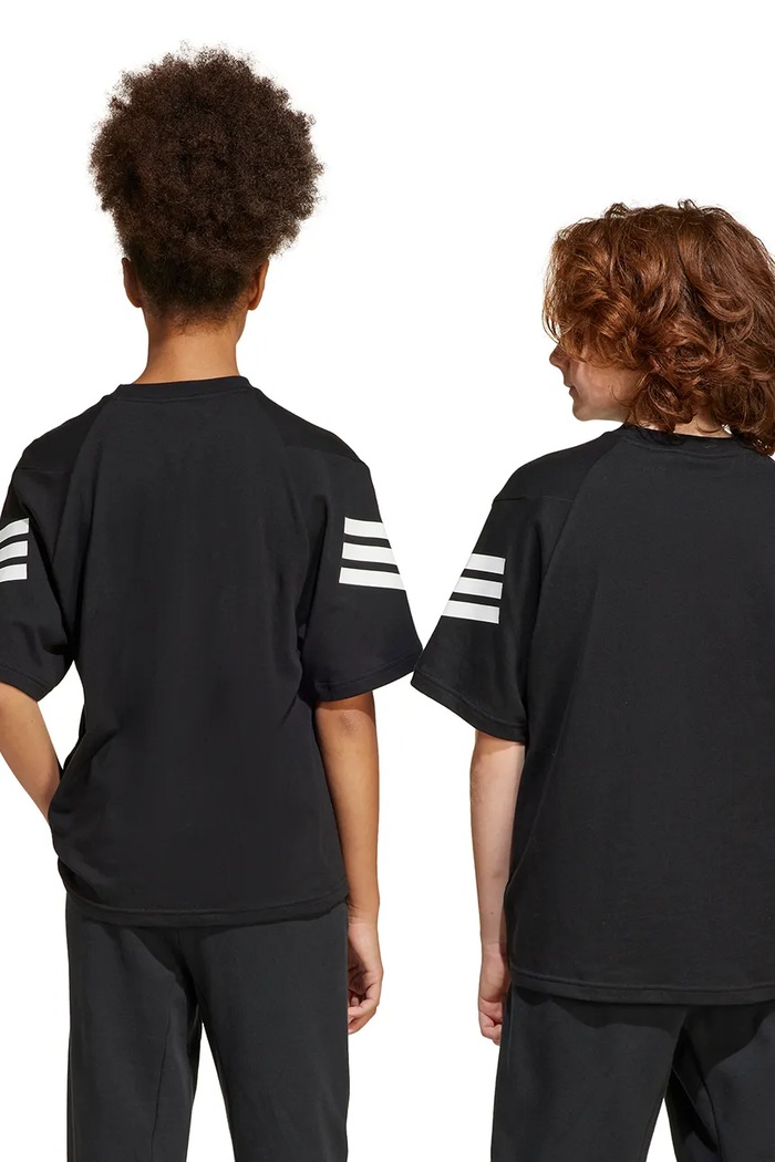 Detské bavlnené tričko adidas JN8092 čierna
