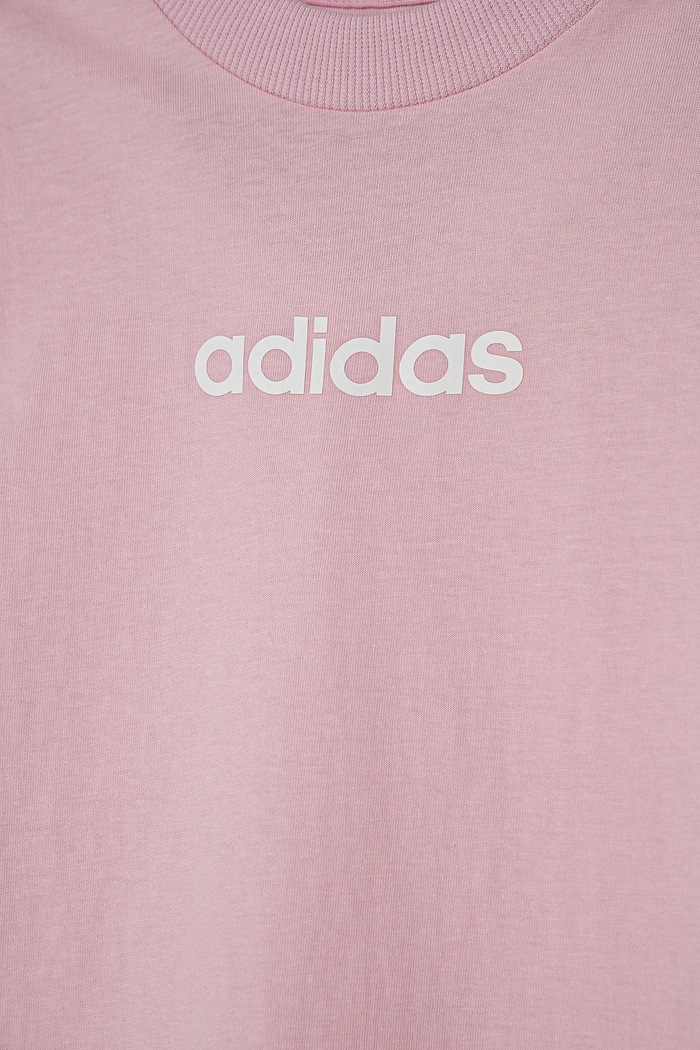 adidas t-shirt bawełniany dziecięcy różowy JC9750