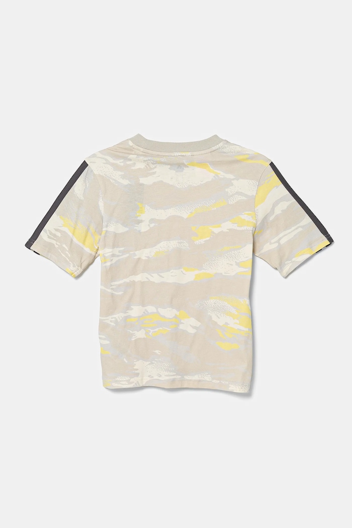 adidas t-shirt bawełniany dziecięcy beżowy JC7491