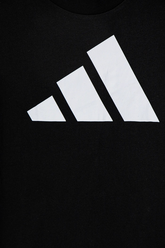 adidas t-shirt bawełniany dziecięcy czarny JC9660
