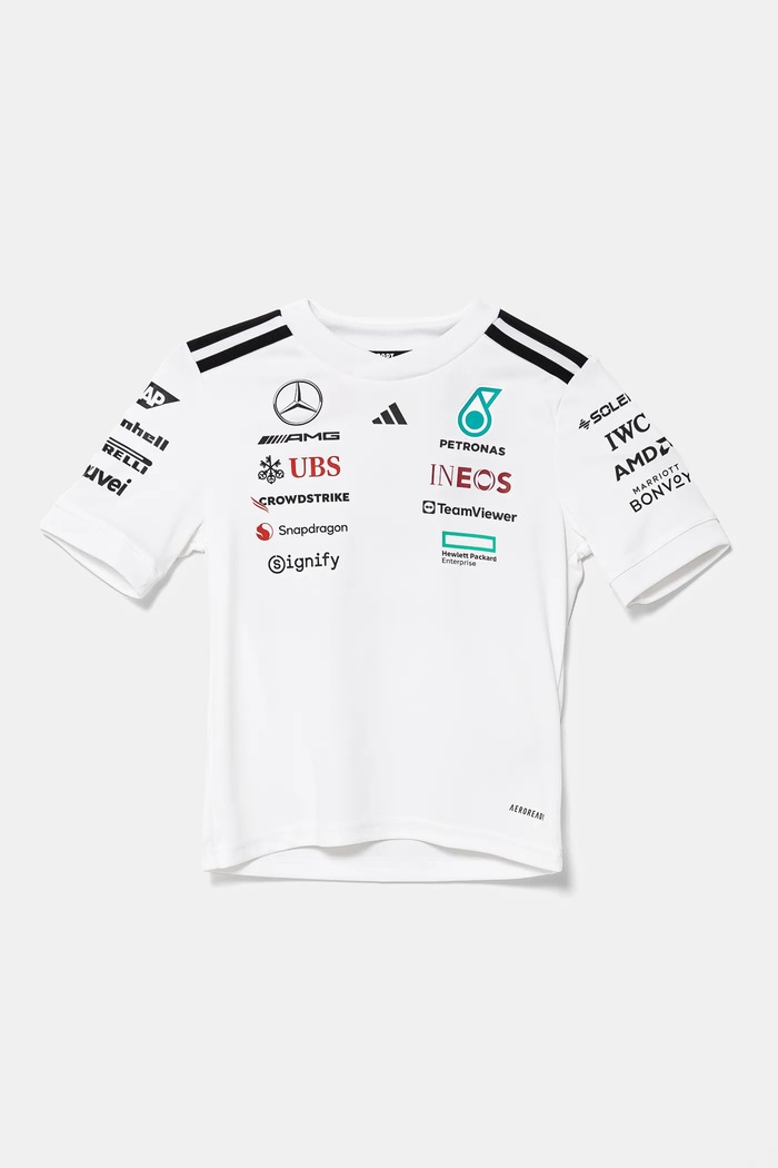 Dětské tričko adidas Performance MER DR kulatý bílá JX5803