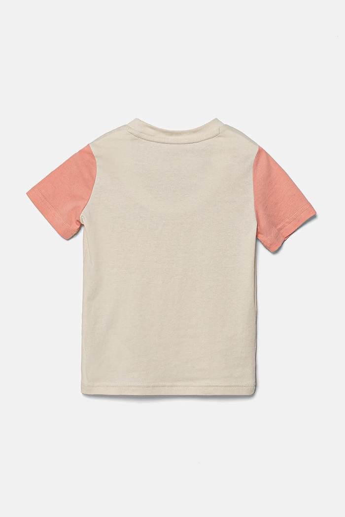 Puma T-shirt bawełniany dziecięcy SANDY ADVENTURES Tee 685155.K beżowy SS25