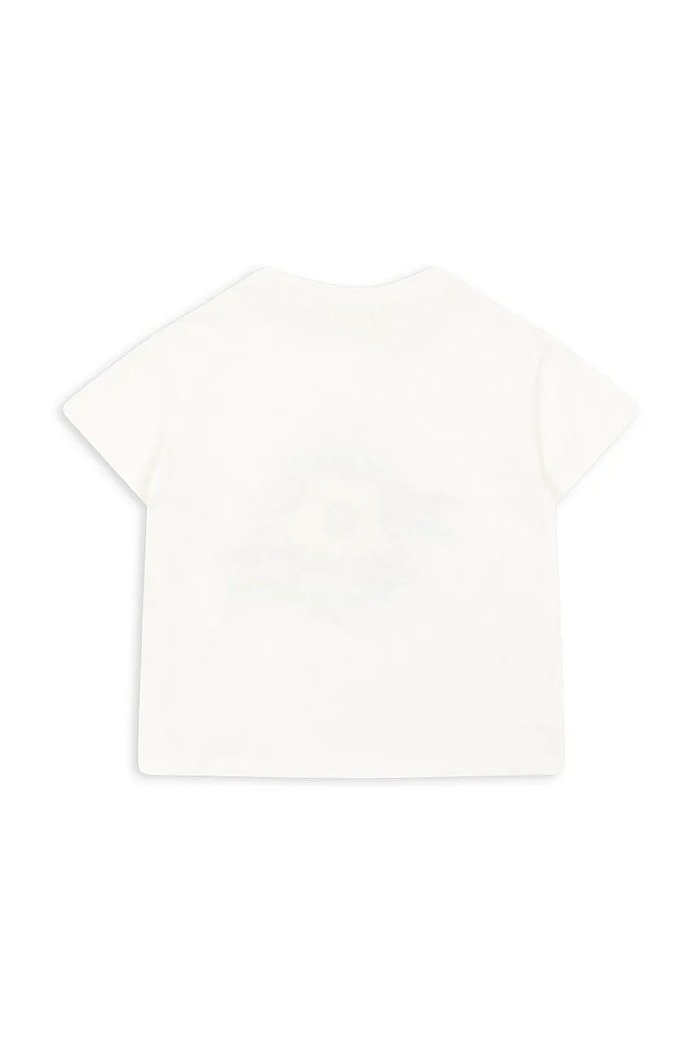 Chłopiec Konges Sløjd t-shirt z domieszką lnu dziecięcy ERA TEE OCS KS102600 biały