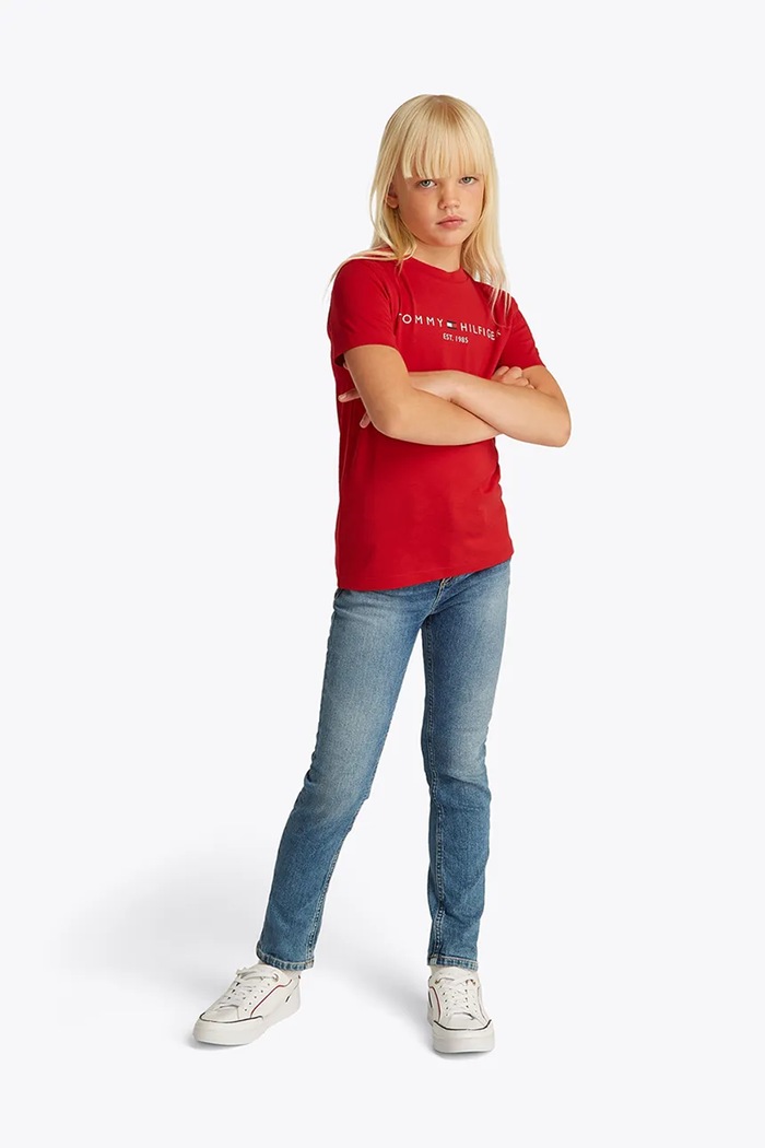 Tommy Hilfiger t-shirt dziecięcy bawełniany pozostałe czerwony KS0KS00397.74.122.PPYA