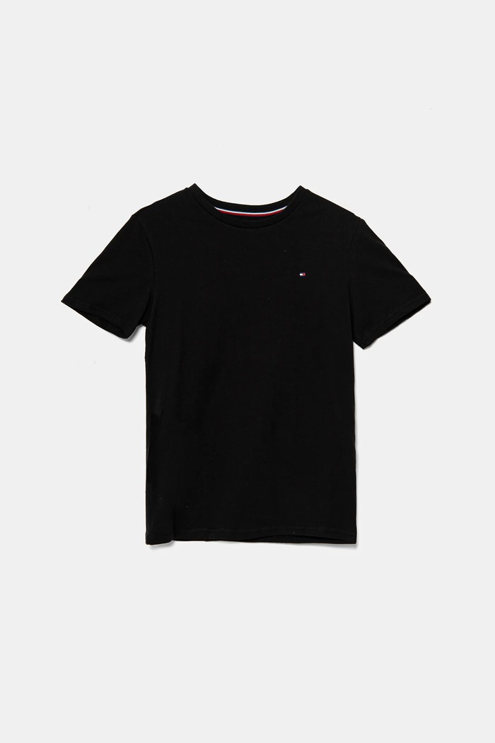 Tommy Hilfiger t-shirt bawełniany dziecięcy 2-pack UK0UK00073.PPYA czarny AW25