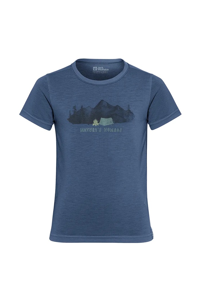 Dječja majica kratkih rukava Jack Wolfskin HIKING GRAPHIC T KIDS A64183.164.176 plava SS25