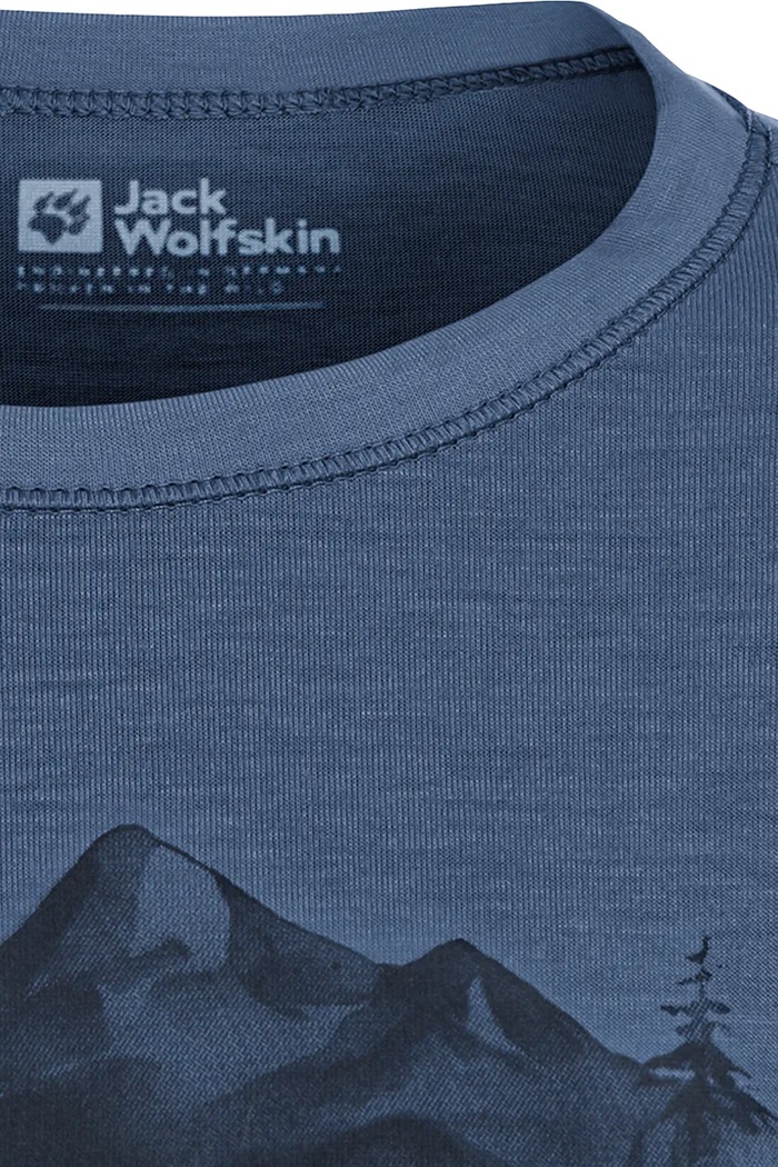 Dječja majica kratkih rukava Jack Wolfskin HIKING GRAPHIC T KIDS plava A64183.164.176