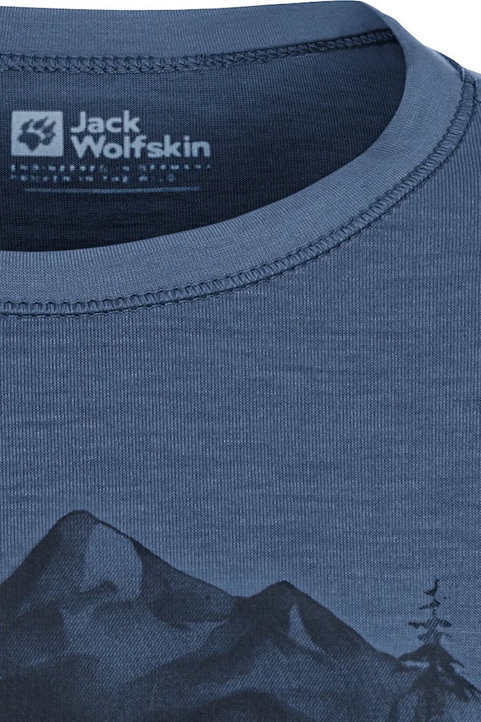 Dječja majica kratkih rukava Jack Wolfskin HIKING GRAPHIC T KIDS plava A64183.164.176