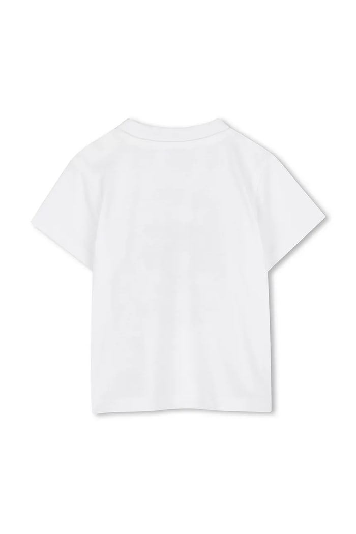 Μωρό βαμβακερό μπλουζάκι Kenzo Kids K60977.71.81 λευκό SS25