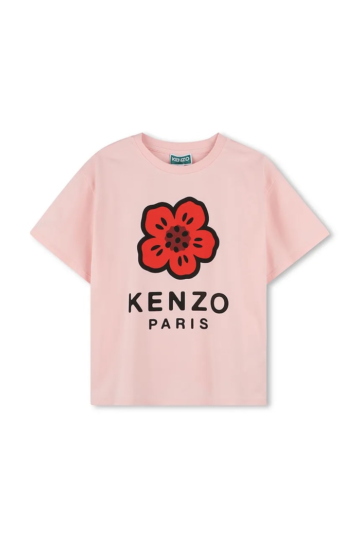Kenzo Kids t-shirt bawełniany dziecięcy nadruk pomarańczowy K61058.114.150