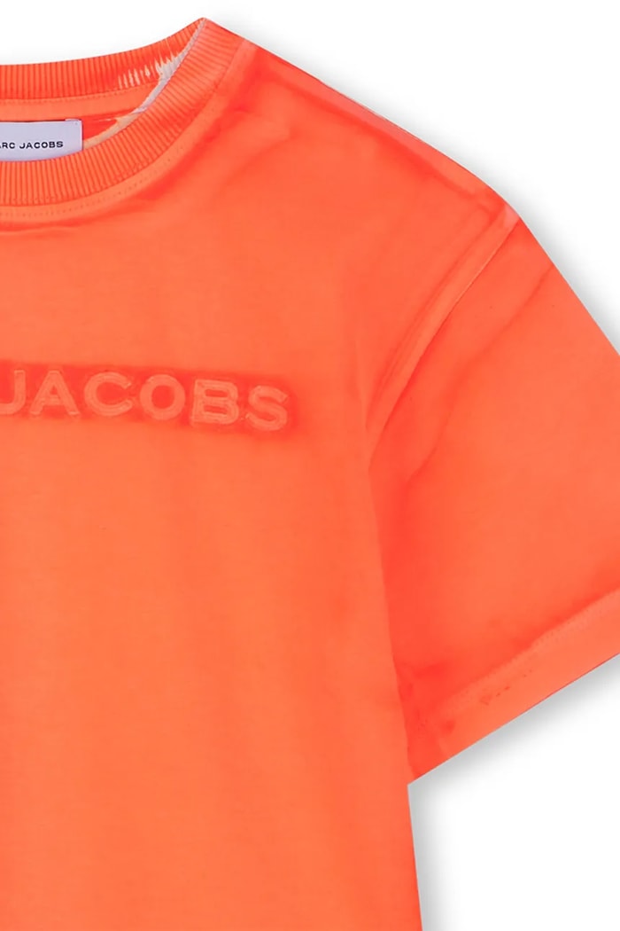 Chłopiec Marc Jacobs t-shirt bawełniany dziecięcy W60446.114.150 pomarańczowy