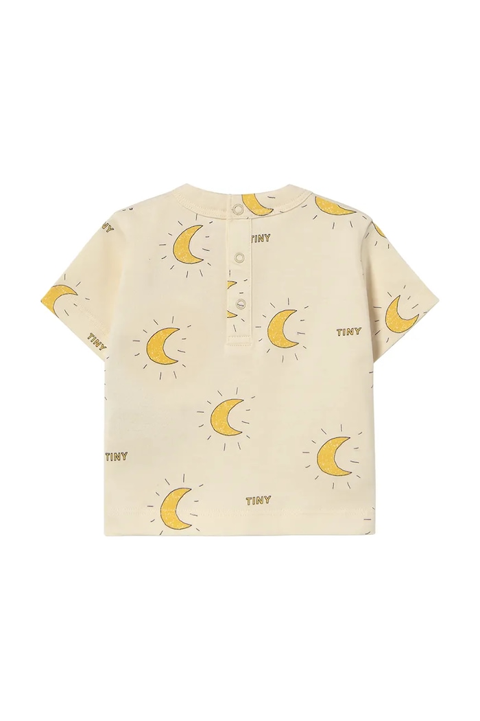 Бебешка памучна тениска Tinycottons MIDNIGHT SUN BABY TEE SS25.023 бежов SS25