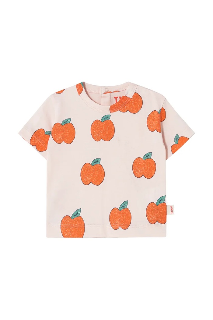 Tinycottons t-shirt bawełniany niemowlęcy APPLES BABY TEE SS25.038 różowy SS25
