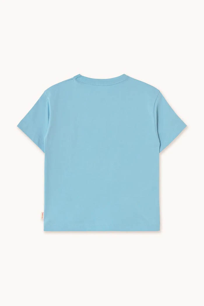 Chłopiec Tinycottons t-shirt bawełniany dziecięcy NELLA NATURA GRAPHIC TEE SS25.077 niebieski