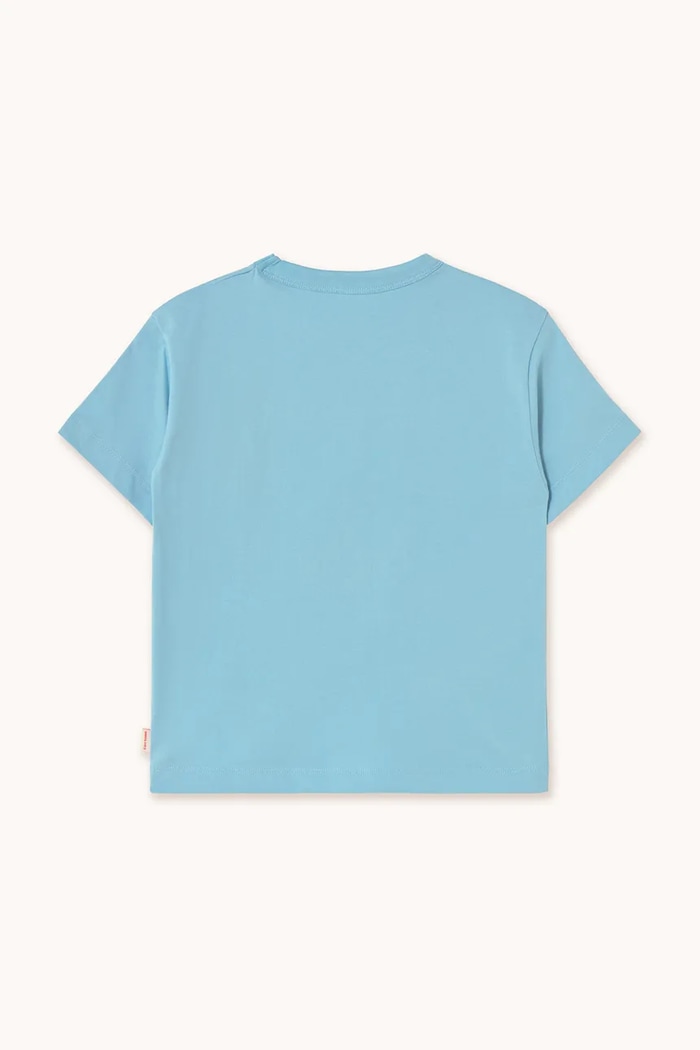 Chłopiec Tinycottons t-shirt bawełniany dziecięcy NELLA NATURA GRAPHIC TEE SS25.077 niebieski