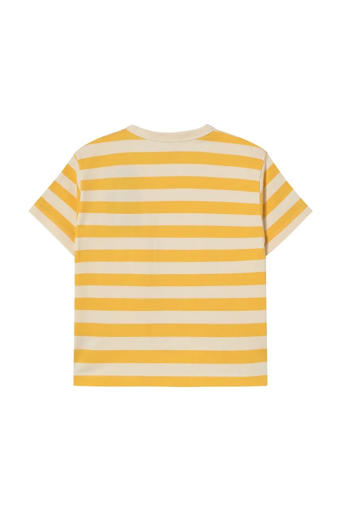 Chłopiec Tinycottons t-shirt bawełniany dziecięcy STRIPES TEE SS25.111 żółty