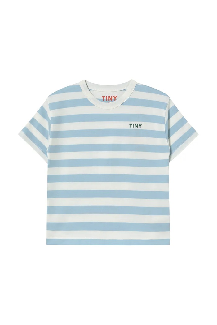 Tinycottons t-shirt bawełniany dziecięcy STRIPES TEE SS25.111 niebieski SS25