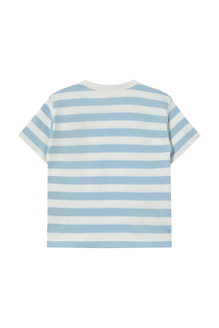 Chłopiec Tinycottons t-shirt bawełniany dziecięcy STRIPES TEE SS25.111 niebieski