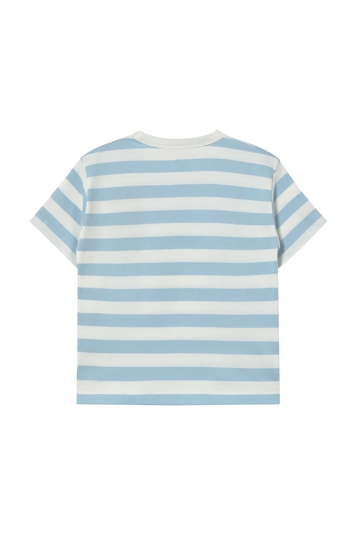 Chłopiec Tinycottons t-shirt bawełniany dziecięcy STRIPES TEE SS25.111 niebieski