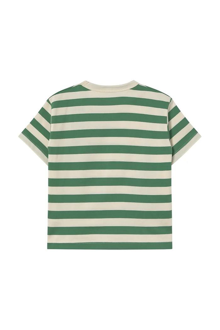 Chłopiec Tinycottons t-shirt bawełniany dziecięcy STRIPES TEE SS25.111 zielony