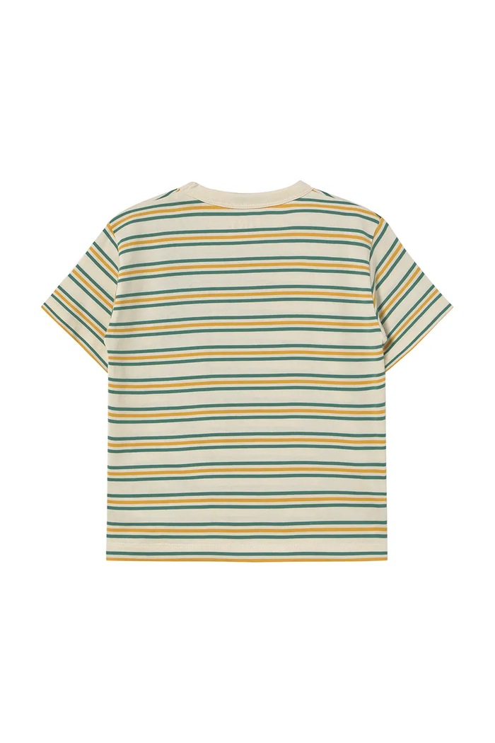 CHLAPEC Dětské bavlněné tričko Tinycottons STRIPES MULTICOLOR TEE SS25.122 béžová