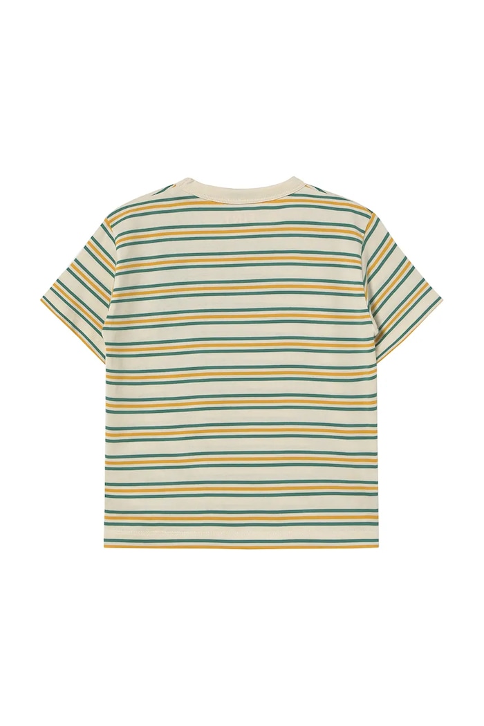 CHLAPEC Dětské bavlněné tričko Tinycottons STRIPES MULTICOLOR TEE SS25.122 béžová