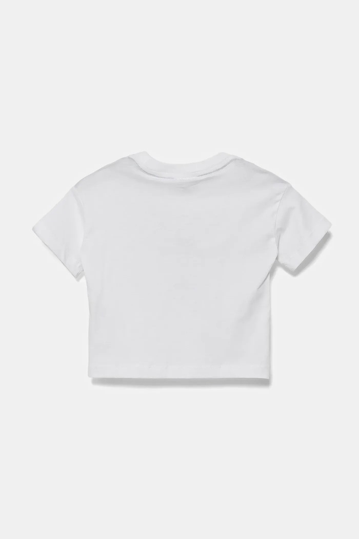 Lacoste t-shirt bawełniany dziecięcy TJ2463 biały SS25