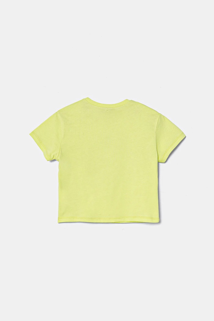 Detské bavlnené tričko United Colors of Benetton 3X1SG10I9.P.Seasonal zelená SS25