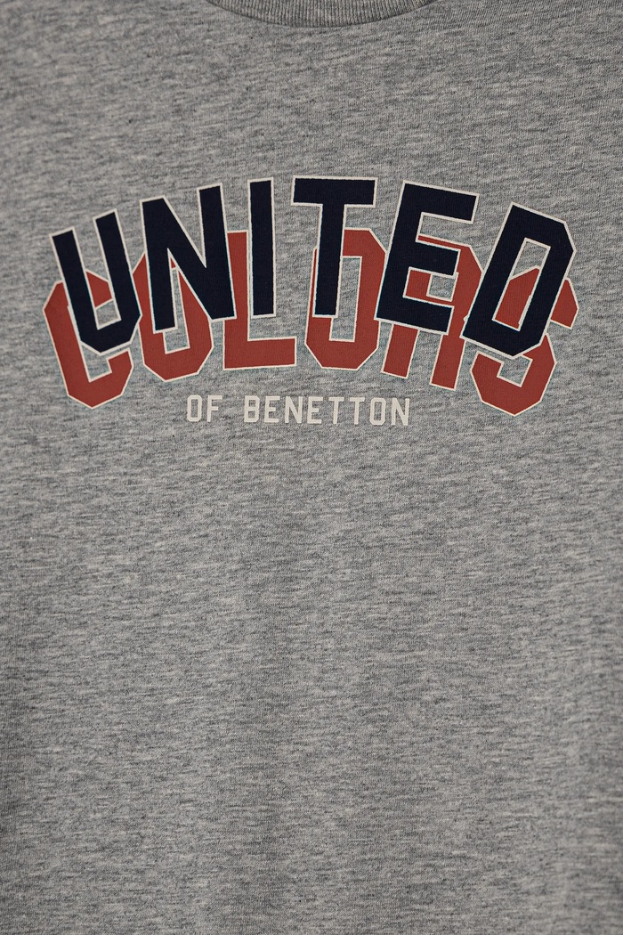 Fiú United Colors of Benetton gyerek pamut póló 3I1XC10N3.G.Seasonal szürke