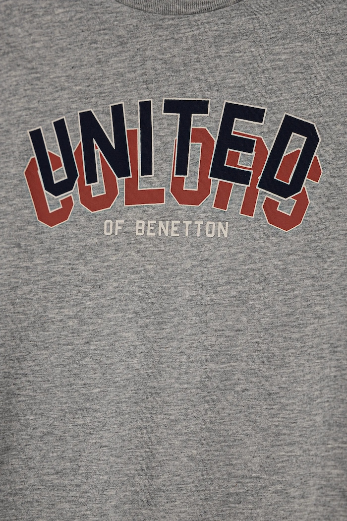 Fiú United Colors of Benetton gyerek pamut póló 3I1XC10N3.G.Seasonal szürke