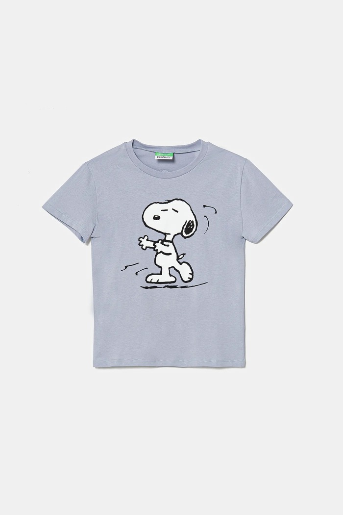 United Colors of Benetton t-shirt bawełniany dziecięcy nadruk niebieski 3X1SC10NG.G.Seasonal