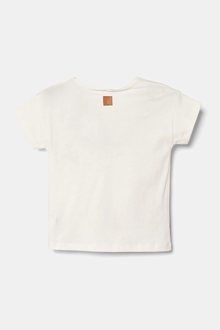 United Colors of Benetton t-shirt bawełniany niemowlęcy 3I1XA105R.W.Seasonal beżowy SS25
