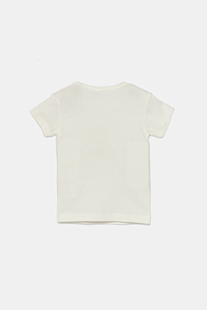 United Colors of Benetton t-shirt bawełniany niemowlęcy 3I9WA1062.W.Seasonal biały SS25