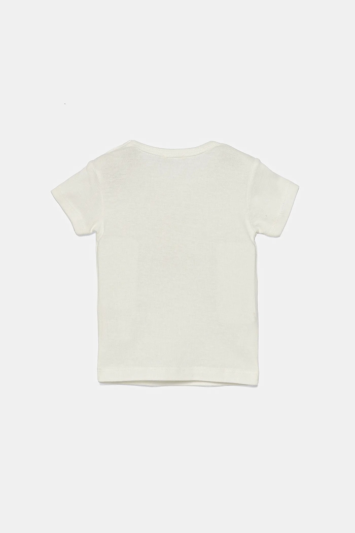 United Colors of Benetton t-shirt bawełniany niemowlęcy 3I9WA1062.W.Seasonal biały SS25