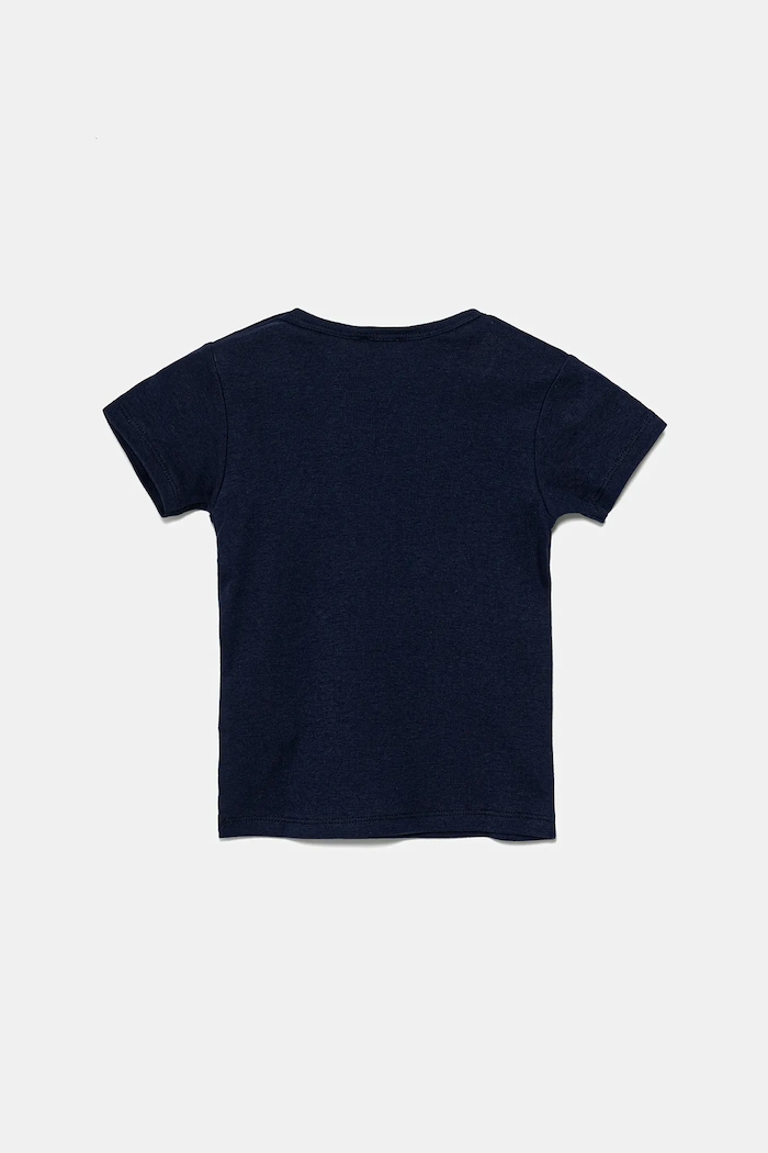 United Colors of Benetton Μωρό βαμβακερό μπλουζάκι United Colors of Benetton 3I9WA1062.W.Seasonal σκούρο μπλε SS25