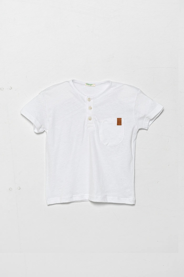 United Colors of Benetton újszülött póló gombolós fehér 3F4JA105S.W.Seasonal