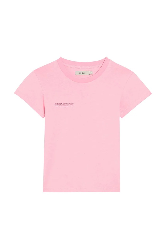 Pangaia t-shirt KIDS' 365 MIDWEIGHT T-SHIRT okrągły różowy 10000430.CARRYOVER