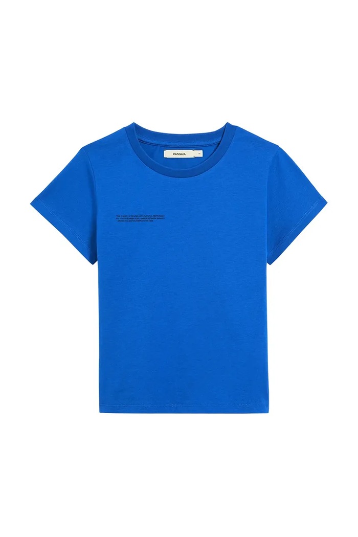 Pangaia t-shirt KIDS' 365 MIDWEIGHT T-SHIRT okrągły niebieski 10000430.CARRYOVER
