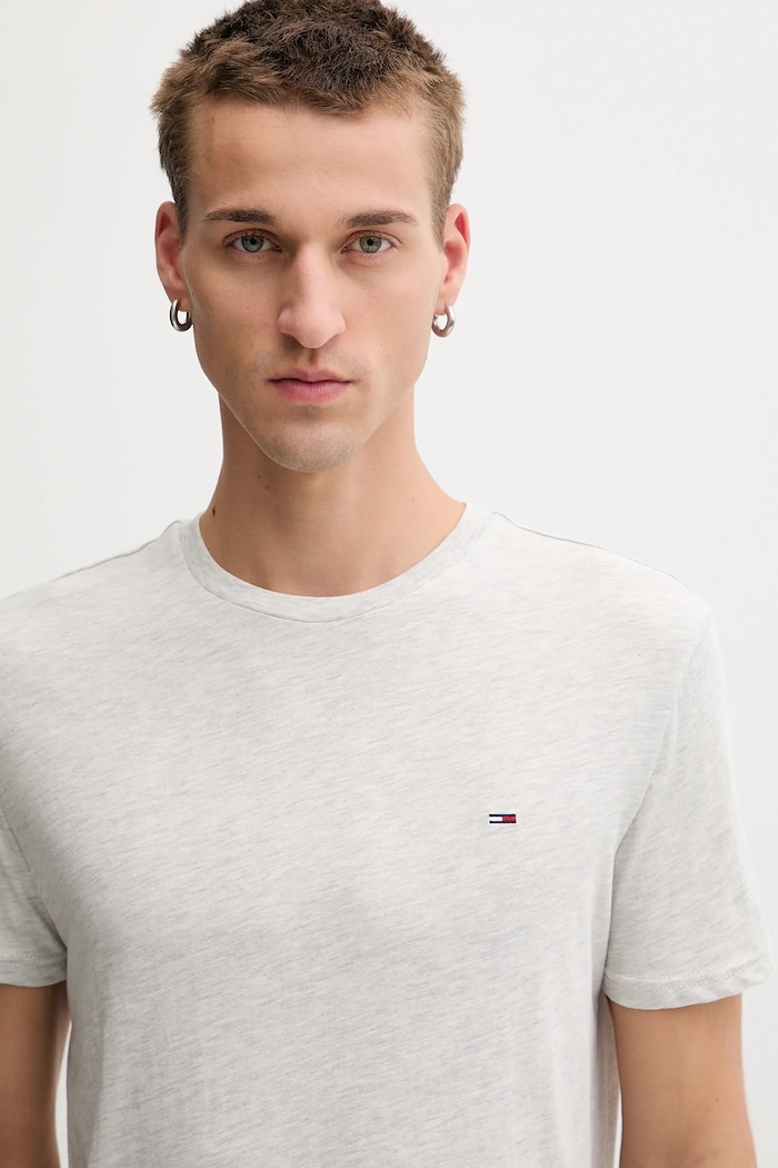 Tommy Jeans tričko pánske sivá DM0DM20363