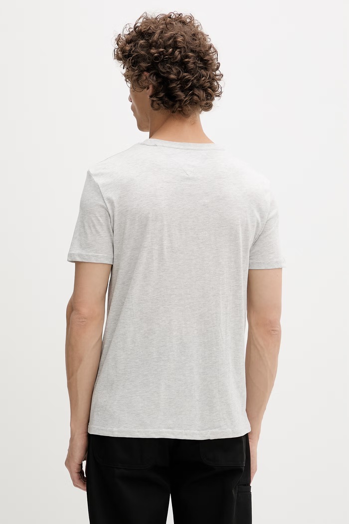 Ρούχα Tommy Jeans T-shirt ανδρικό DM0DM20363 γκρί