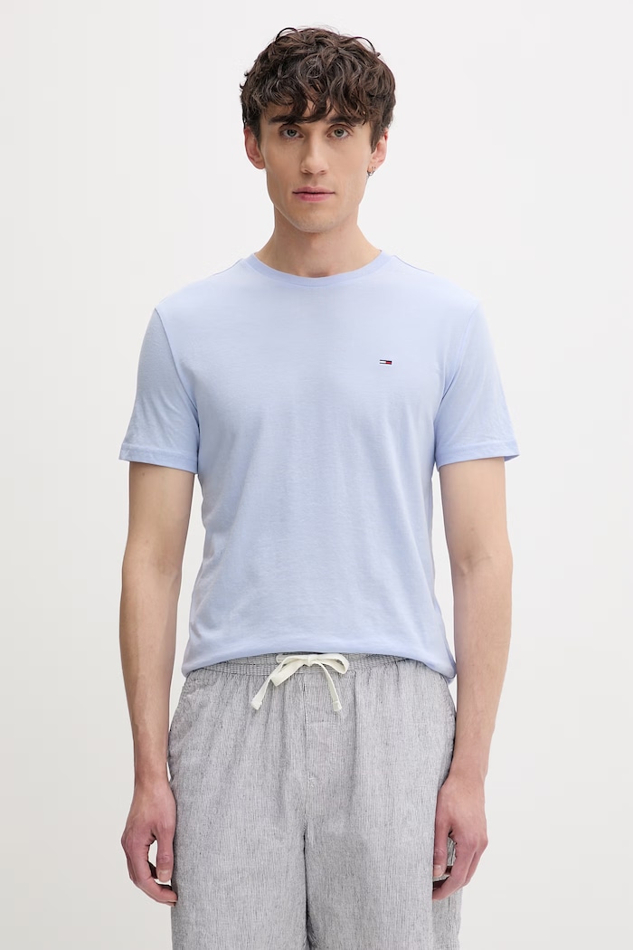 Tommy Jeans t-shirt ανδρικό μπλε DM0DM20363