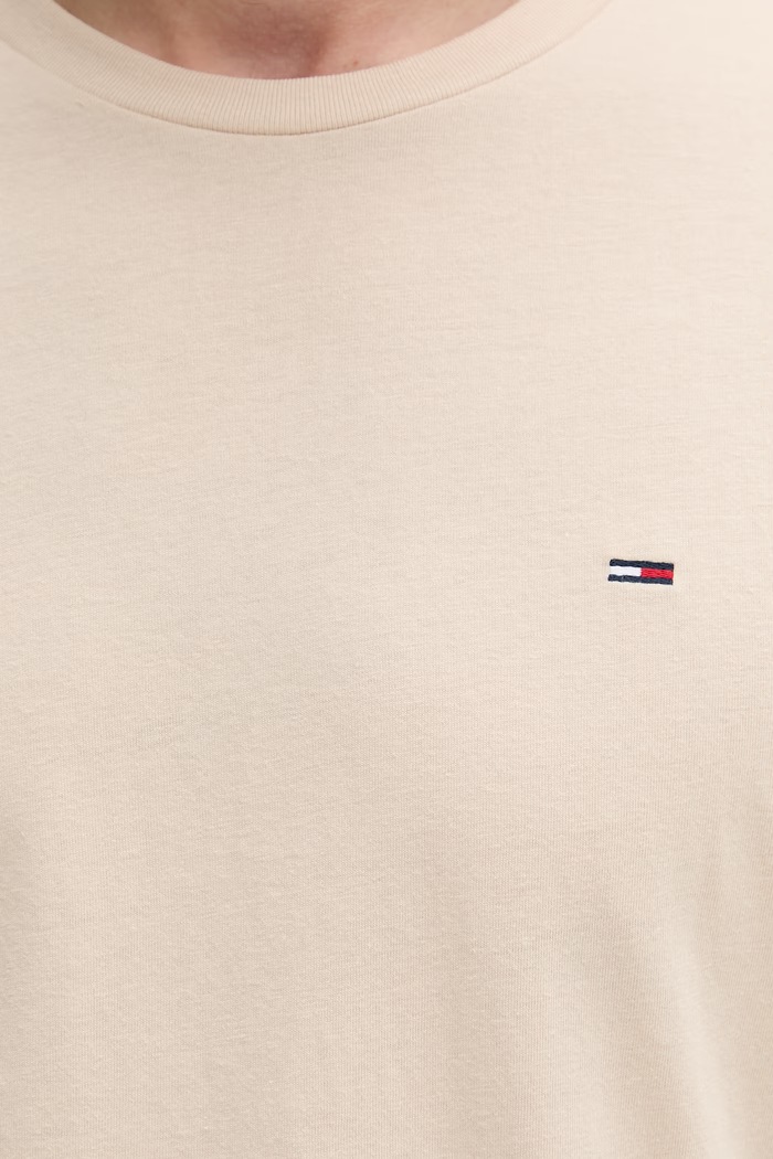 Tommy Jeans tričko pánske DM0DM20363 béžová