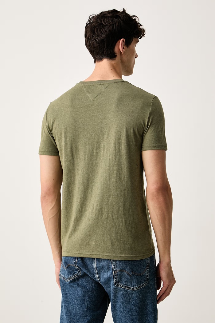 Ρούχα Tommy Jeans t-shirt ανδρικό DM0DM20363 πράσινο